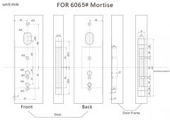 P8010 fingerprint smart lock Hole drawing Download 